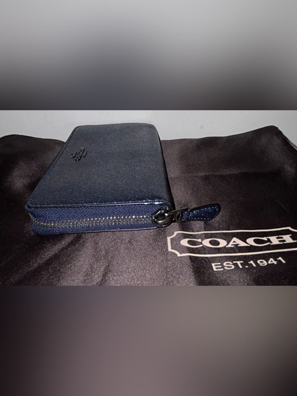 Coach Star Wars x Accordion Zip Wallet Cadet Navy with Glitter. Collector Piece - Picture 4 of 11